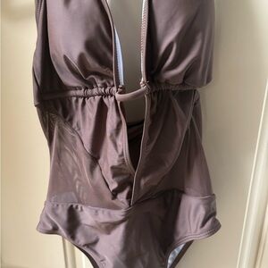 Brown One-Piece Swimsuit